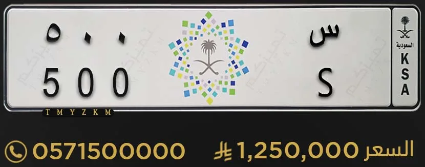 لوحة خصوصي مميزة للبيع س 500